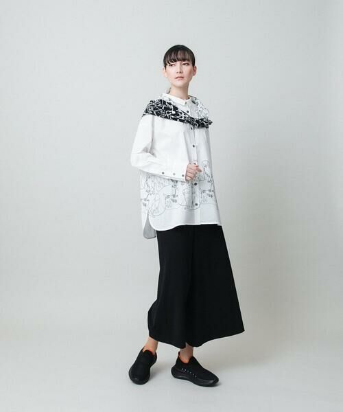 HIROKO KOSHINO / ヒロココシノ シャツ・ブラウス | ドッグ刺繍プリントブロードシャツ | 詳細12