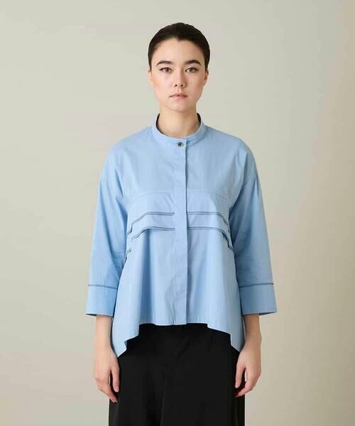 HIROKO KOSHINO / ヒロココシノ シャツ・ブラウス | ジグザグステッチブラウス/洗える | 詳細2