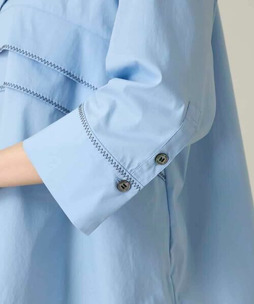 HIROKO KOSHINO / ヒロココシノ シャツ・ブラウス | ジグザグステッチブラウス/洗える | 詳細7