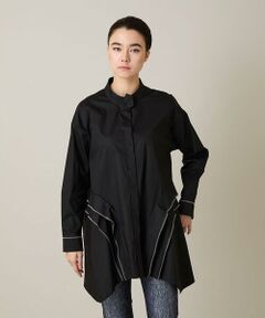 HIROKO KOSHINO / ヒロココシノ シャツ・ブラウス | 配色ジグザグステッチチュニックブラウス/洗える