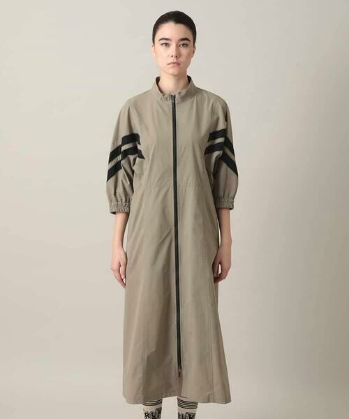 HIROKO KOSHINO / ヒロココシノ ロング・マキシ丈ワンピース | 配色ラインフロントジップワンピース | 詳細1