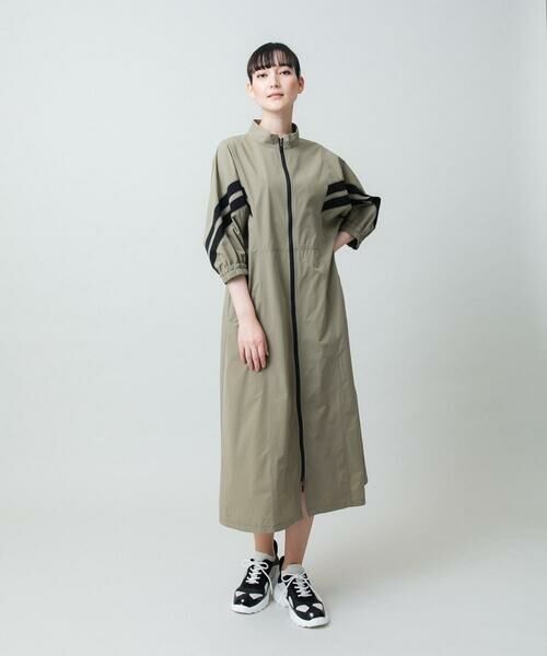 HIROKO KOSHINO / ヒロココシノ ロング・マキシ丈ワンピース | 配色ラインフロントジップワンピース | 詳細13