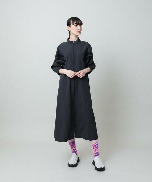 HIROKO KOSHINO / ヒロココシノ ロング・マキシ丈ワンピース | 配色ラインフロントジップワンピース | 詳細14