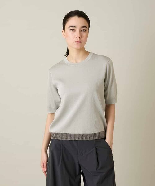 HIROKO KOSHINO / ヒロココシノ ニット・セーター | ソフトラメニットトップス（アイボリー）