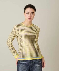 HIROKO KOSHINO / ヒロココシノ カットソー | ファジーチェックプルオーバー/日本製/洗える