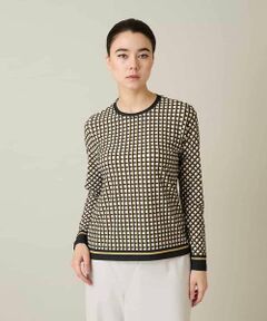 HIROKO KOSHINO / ヒロココシノ カットソー | ファジーチェックプルオーバー/日本製/洗える