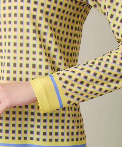 HIROKO KOSHINO / ヒロココシノ カットソー | ファジーチェックプルオーバー/日本製/洗える | 詳細6