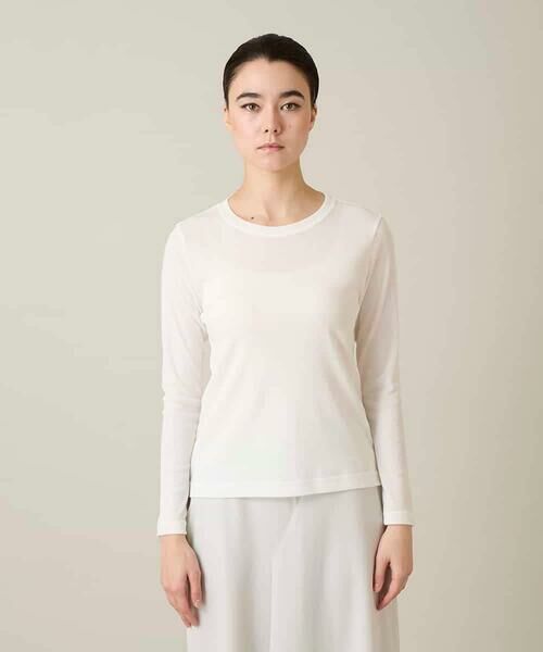 HIROKO KOSHINO / ヒロココシノ カットソー | シアーインナープルオーバー/日本製/洗濯機で洗える | 詳細1