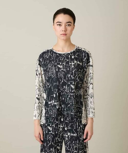 HIROKO KOSHINO / ヒロココシノ カットソー | ドッグモチーフプルオーバー/日本製/洗える | 詳細1