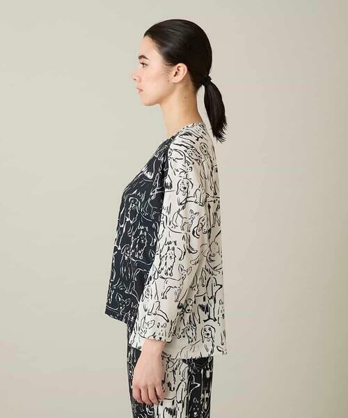 HIROKO KOSHINO / ヒロココシノ カットソー | ドッグモチーフプルオーバー/日本製/洗える | 詳細2