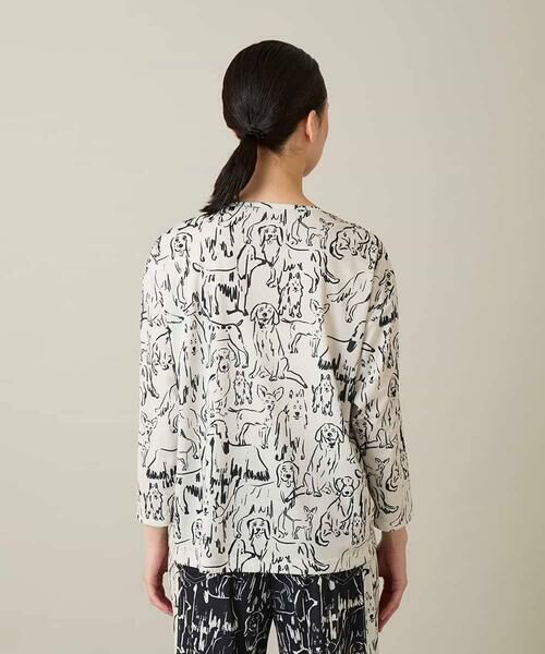 HIROKO KOSHINO / ヒロココシノ カットソー | ドッグモチーフプルオーバー/日本製/洗える | 詳細3