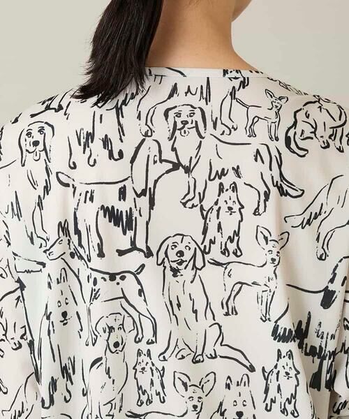 HIROKO KOSHINO / ヒロココシノ カットソー | ドッグモチーフプルオーバー/日本製/洗える | 詳細5
