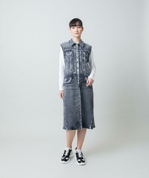 HIROKO KOSHINO / ヒロココシノ ロング・マキシ丈ワンピース | 立体ストレッチデニムワンピース /日本製/洗える | 詳細12