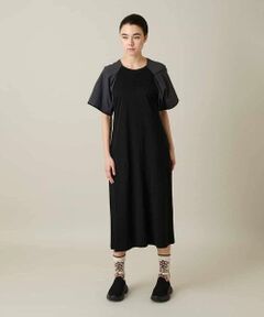 HIROKO KOSHINO / ヒロココシノ ロング・マキシ丈ワンピース | 異素材ドッキングワンピース/日本製/洗える