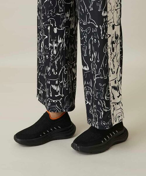 HIROKO KOSHINO / ヒロココシノ チノ・ワークパンツ | ドッグモチーフイージーパンツ/日本製/洗える | 詳細8