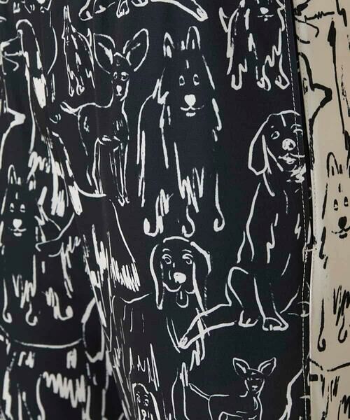 HIROKO KOSHINO / ヒロココシノ チノ・ワークパンツ | ドッグモチーフイージーパンツ/日本製/洗える | 詳細9