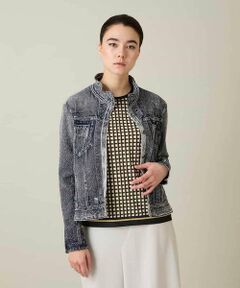 HIROKO KOSHINO / ヒロココシノ セットアップ | 立体ストレッチデニムスタンドカラージャケット/日本製/洗える