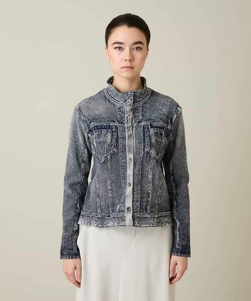 HIROKO KOSHINO / ヒロココシノ セットアップ | 立体ストレッチデニムスタンドカラージャケット/日本製/洗える | 詳細2