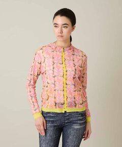 HIROKO KOSHINO / ヒロココシノ その他アウター | ファジーフラワーチュールブルゾン/日本製/洗える