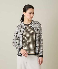 HIROKO KOSHINO / ヒロココシノ その他アウター | ファジーフラワーチュールブルゾン/日本製/洗える
