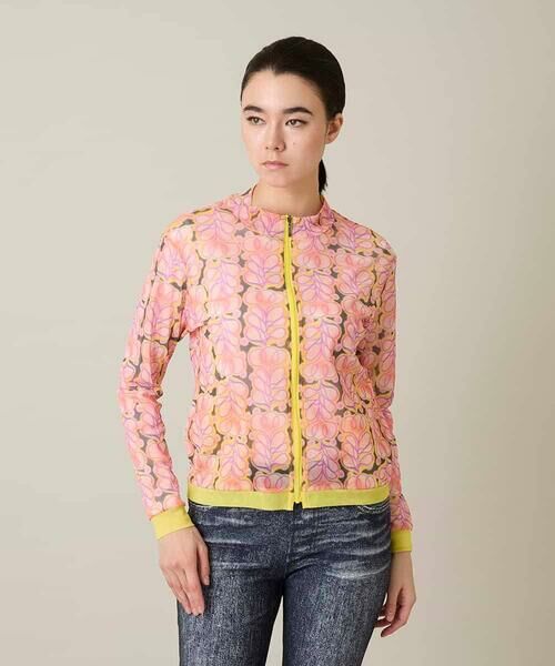 HIROKO KOSHINO / ヒロココシノ その他アウター | ファジーフラワーチュールブルゾン/日本製/洗える（ピンク）