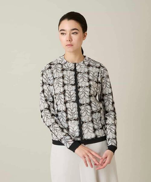 HIROKO KOSHINO / ヒロココシノ その他アウター | ファジーフラワーチュールブルゾン/日本製/洗える | 詳細1