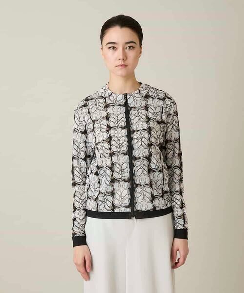 HIROKO KOSHINO / ヒロココシノ その他アウター | ファジーフラワーチュールブルゾン/日本製/洗える | 詳細2