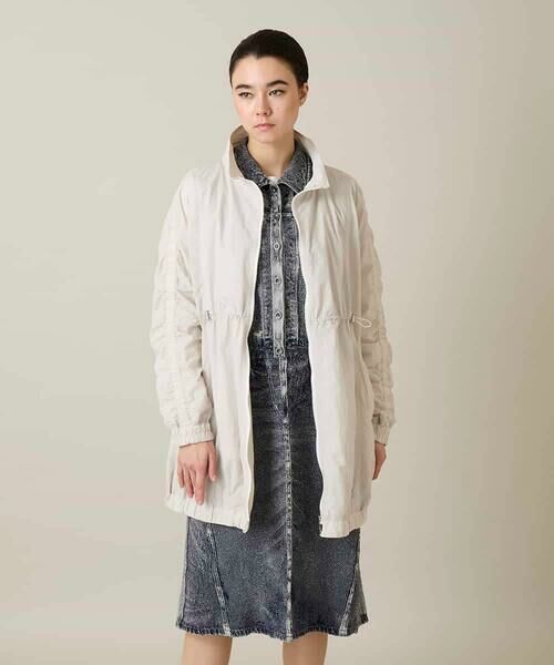 HIROKO KOSHINO / ヒロココシノ その他アウター | ナイロンタフタスプリングコート（ライトグレー）