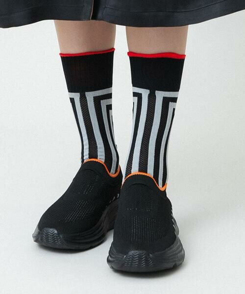 HIROKO KOSHINO / ヒロココシノ その他小物 | ストライプジャカードソックス（ブラック）