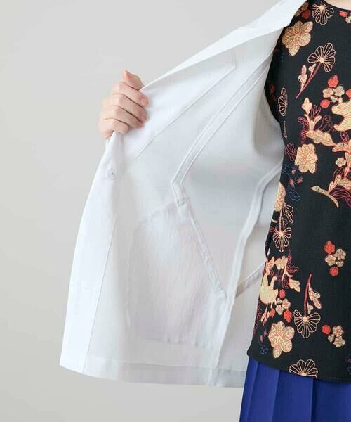 HIROKO KOSHINO / ヒロココシノ ノーカラージャケット | メッシュシアージャケット/日本製 | 詳細11