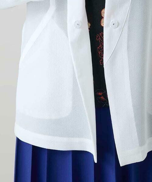 HIROKO KOSHINO / ヒロココシノ ノーカラージャケット | メッシュシアージャケット/日本製 | 詳細12