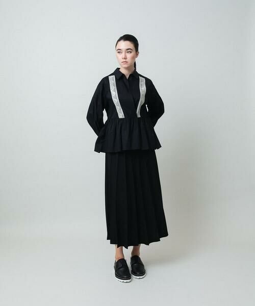 HIROKO KOSHINO / ヒロココシノ シャツ・ブラウス | 刺繍アクセントカシュクールブラウス/洗える | 詳細12