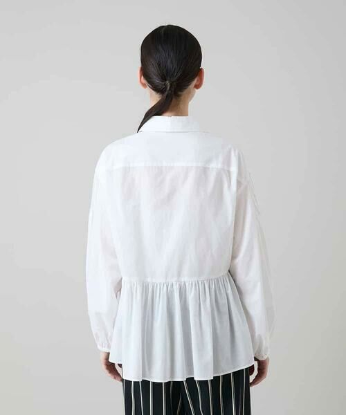 HIROKO KOSHINO / ヒロココシノ シャツ・ブラウス | 刺繍アクセントカシュクールブラウス/洗える | 詳細3