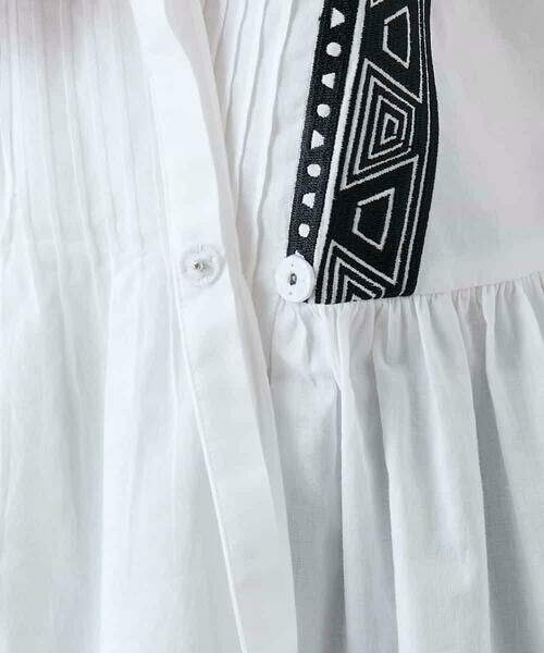 HIROKO KOSHINO / ヒロココシノ シャツ・ブラウス | 刺繍アクセントカシュクールブラウス/洗える | 詳細8