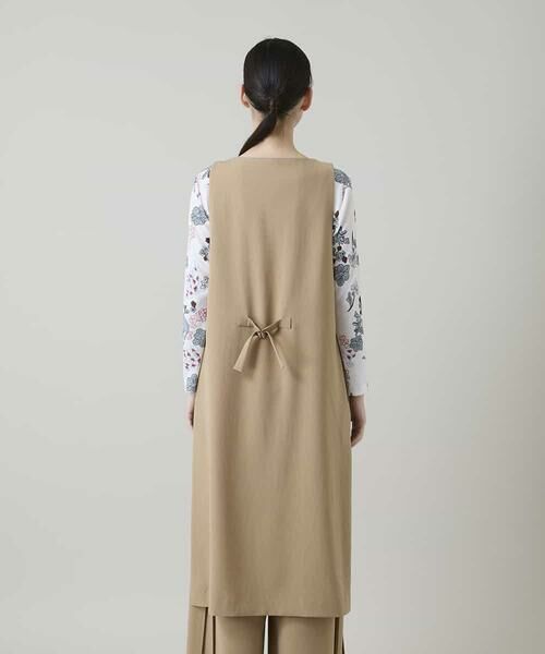 HIROKO KOSHINO / ヒロココシノ ベスト | ロングスリットデザインジレ /日本製/洗える | 詳細4