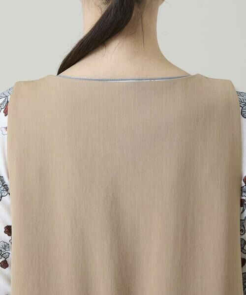 HIROKO KOSHINO / ヒロココシノ ベスト | ロングスリットデザインジレ /日本製/洗える | 詳細7