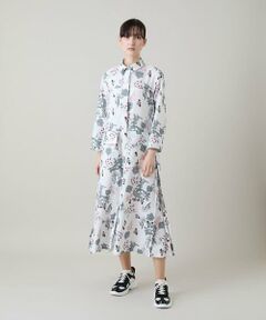 HIROKO KOSHINO / ヒロココシノ ロング・マキシ丈ワンピース | オリエンタルアニマルプリントワンピース /日本製/洗える