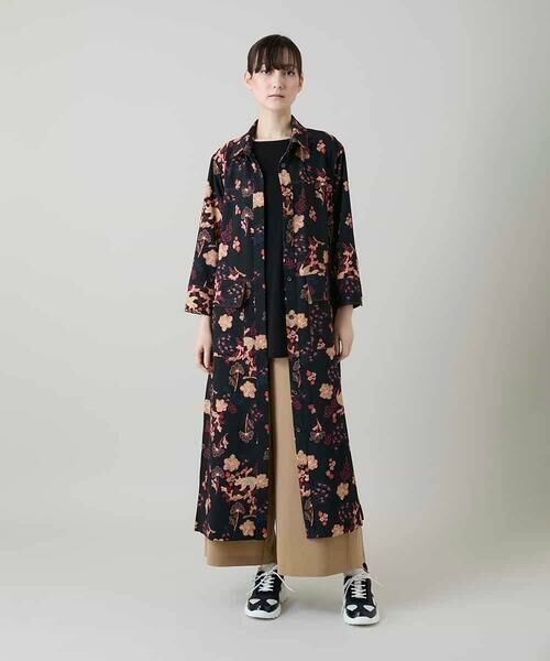 HIROKO KOSHINO / ヒロココシノ ロング・マキシ丈ワンピース | オリエンタルアニマルプリントワンピース /日本製/洗える | 詳細1