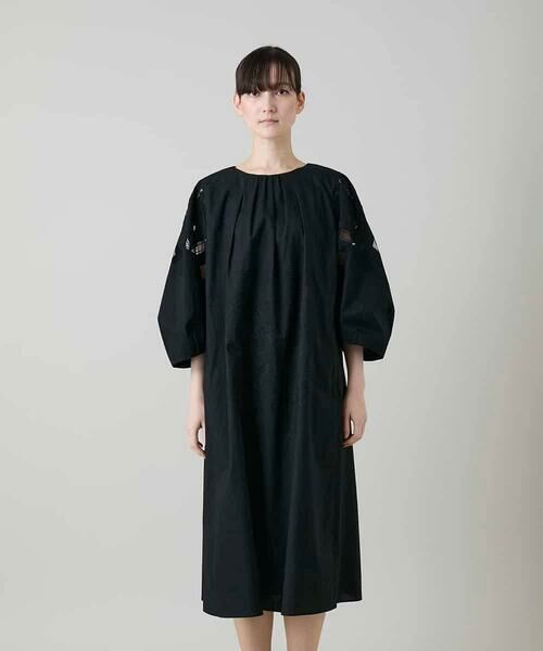 HIROKO KOSHINO / ヒロココシノ ロング・マキシ丈ワンピース | 幾何学エンブロイダリーワンピース /洗える | 詳細1