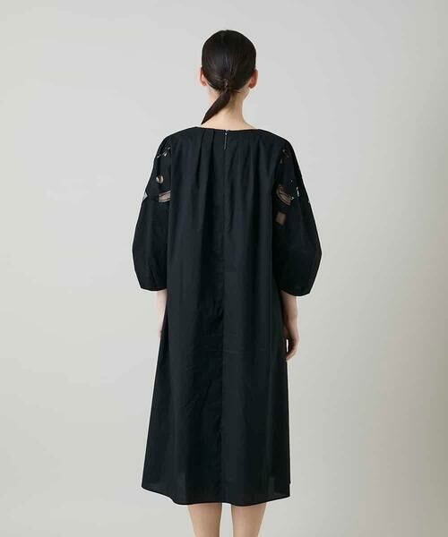 HIROKO KOSHINO / ヒロココシノ ロング・マキシ丈ワンピース | 幾何学エンブロイダリーワンピース /洗える | 詳細3