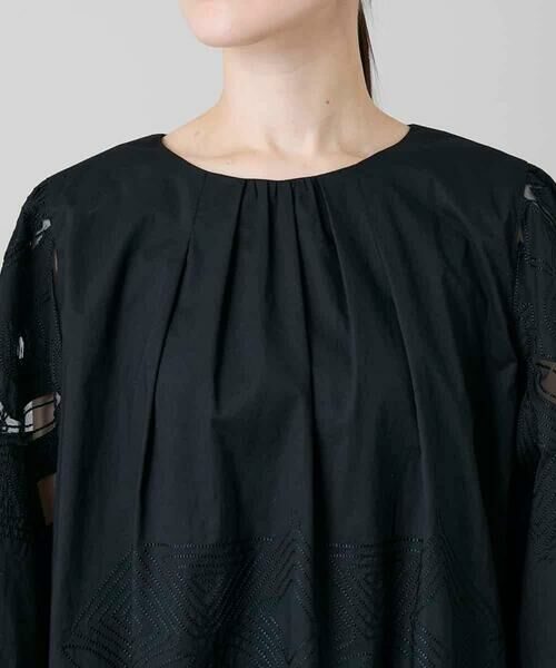 HIROKO KOSHINO / ヒロココシノ ロング・マキシ丈ワンピース | 幾何学エンブロイダリーワンピース /洗える | 詳細4