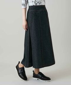 HIROKO KOSHINO / ヒロココシノ ロング・マキシ丈スカート | 異素材ドッキングAラインスカート /洗える