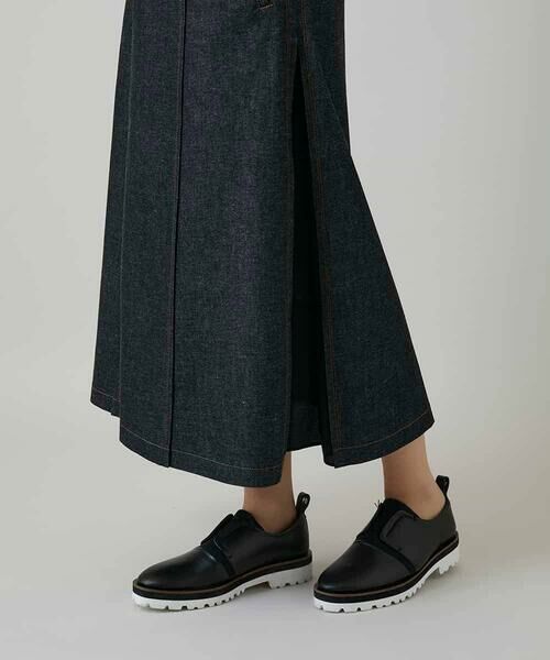 HIROKO KOSHINO / ヒロココシノ ロング・マキシ丈スカート | 異素材ドッキングAラインスカート /洗える | 詳細10