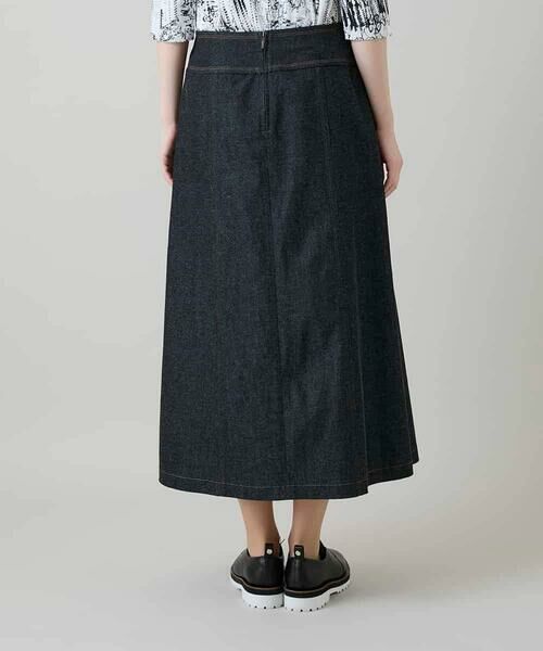 HIROKO KOSHINO / ヒロココシノ ロング・マキシ丈スカート | 異素材ドッキングAラインスカート /洗える | 詳細3