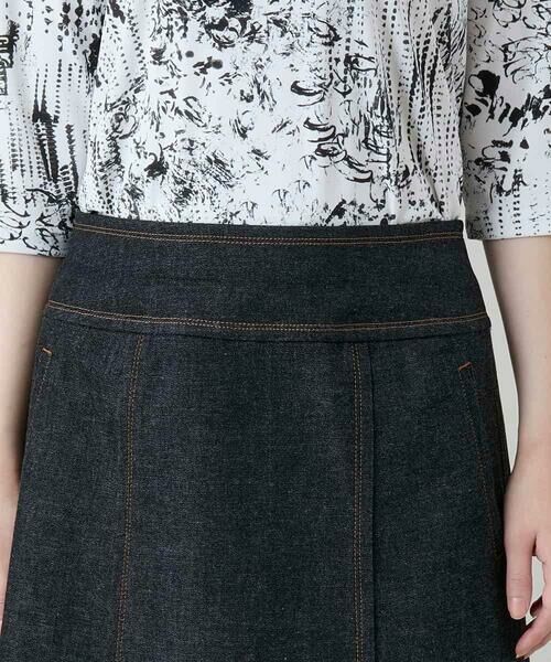 HIROKO KOSHINO / ヒロココシノ ロング・マキシ丈スカート | 異素材ドッキングAラインスカート /洗える | 詳細4