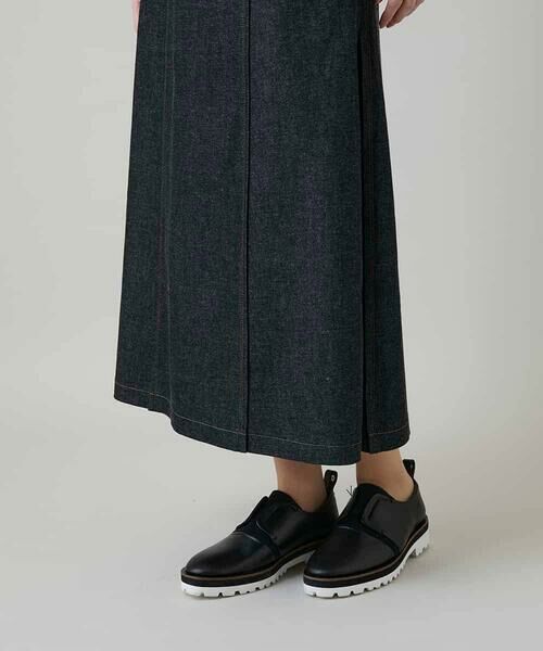 HIROKO KOSHINO / ヒロココシノ ロング・マキシ丈スカート | 異素材ドッキングAラインスカート /洗える | 詳細9