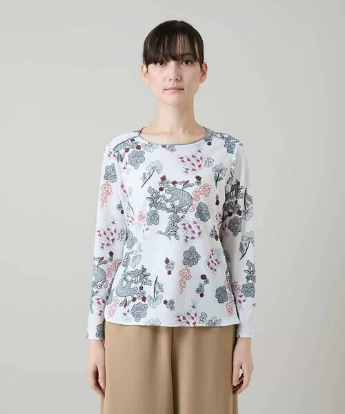 HIROKO KOSHINO / ヒロココシノ カットソー | オリエンタルアニマルプリントカットソー/日本製/洗える | 詳細1