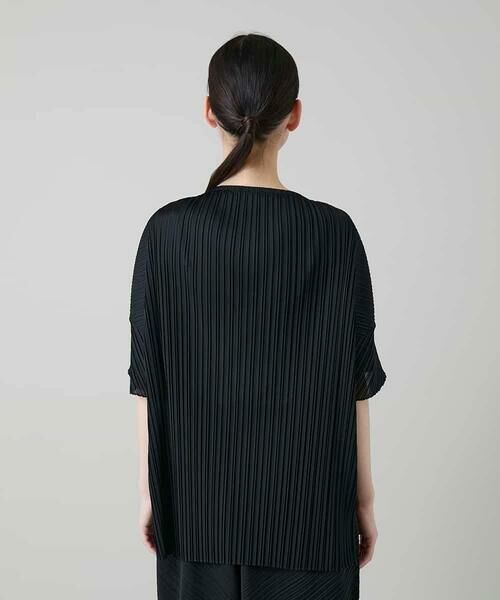 HIROKO KOSHINO / ヒロココシノ シャツ・ブラウス | ランダムプリーツテールロングブラウス /洗える | 詳細3