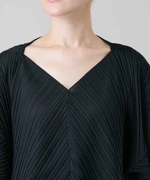 HIROKO KOSHINO / ヒロココシノ シャツ・ブラウス | ランダムプリーツテールロングブラウス /洗える | 詳細4