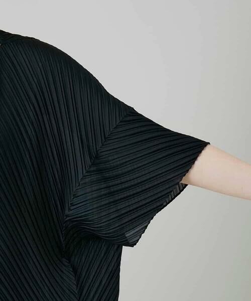 HIROKO KOSHINO / ヒロココシノ シャツ・ブラウス | ランダムプリーツテールロングブラウス /洗える | 詳細6